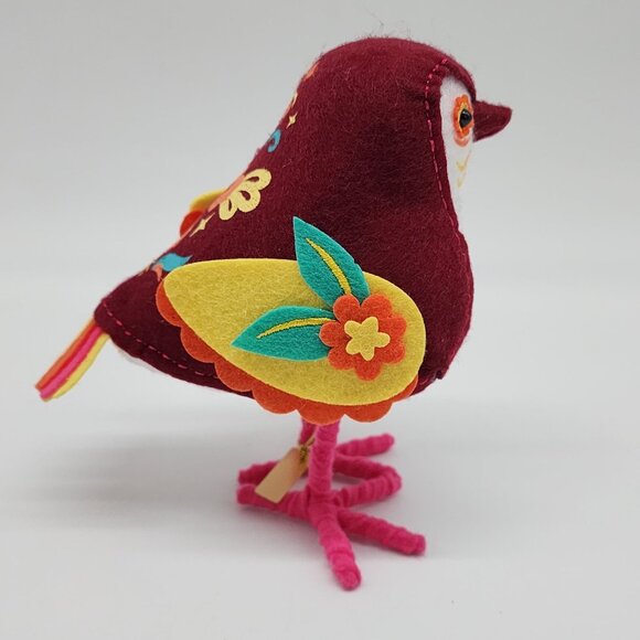 Handmade Colorful Felt Bird With Embroidered Details & Felt Flowers Target 2023 - Picture 5 of 9